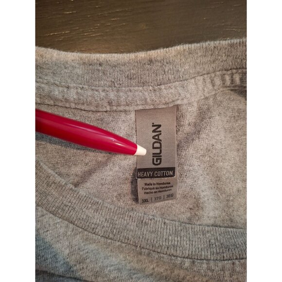 Gildan Hip-Hop Mens Graphic T-Shirt Grey 3XL Loose Fit Short Sleeve Street Wear - Picture 6 of 8